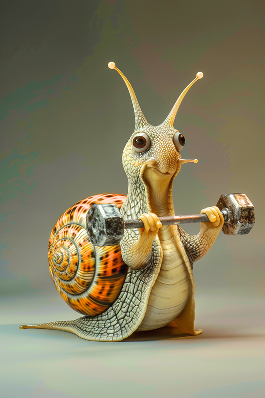 Snail Weight Lifter Diamond Art Kit