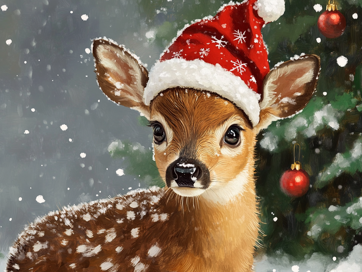 Snowflake Christmas Fawn Diamond Art Kit