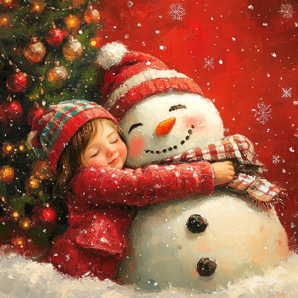 Snowman Hugs Diamond Art Kit