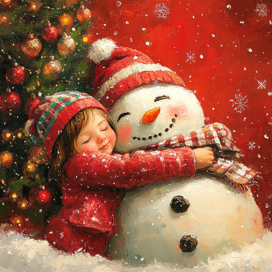 Snowman Hugs Diamond Art Kit