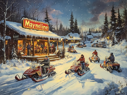 Snow Mobiles By The Diner Diamond Art Kit