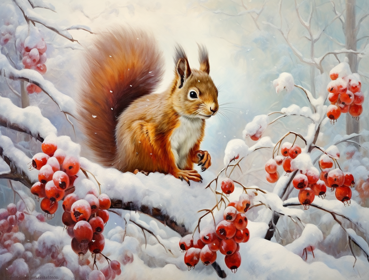 Snow Squirrel Diamond Art Kit