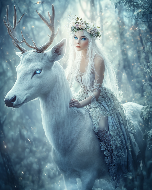 Snowy Forest Princess Diamond Art Kit