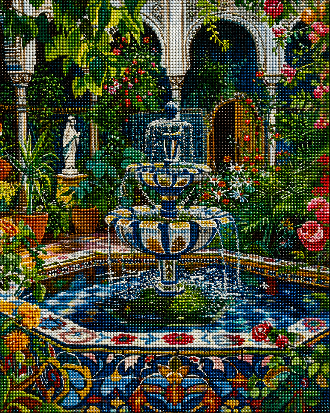 Spanish Tile Fountain Diamond Art Kit