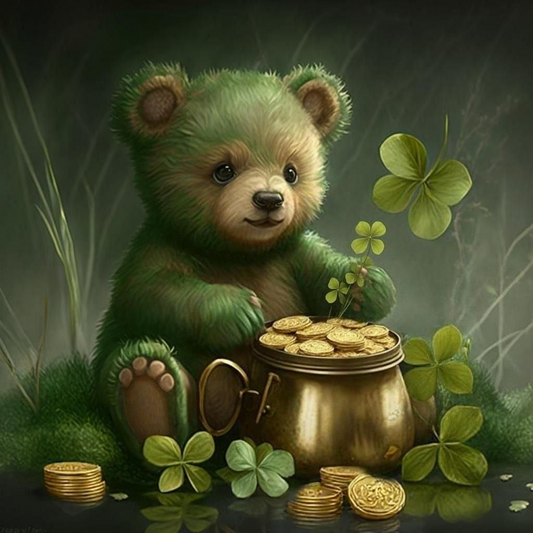 St Patrick's Baby Bear Diamond Art Kit