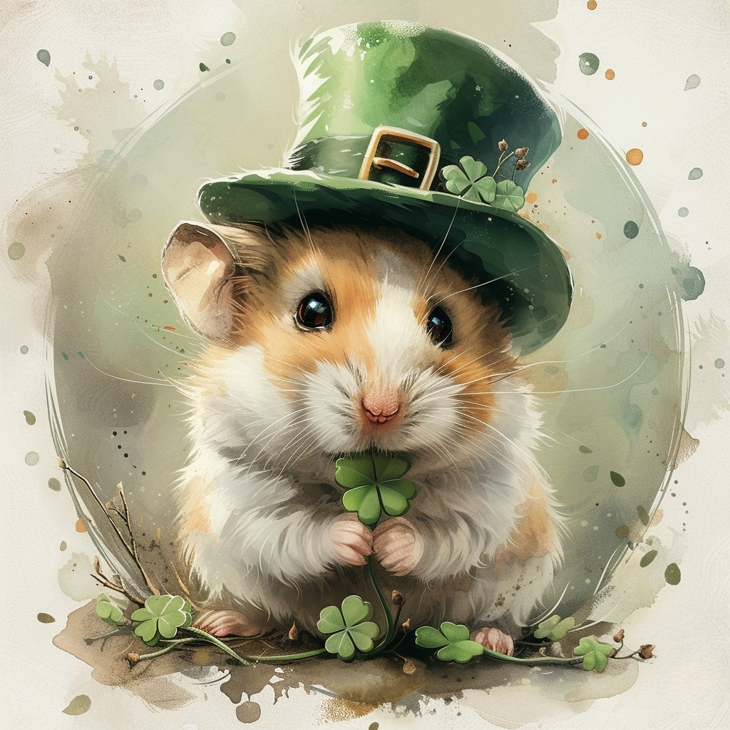 St. Patrick's Day Hamster Diamond Art Kit