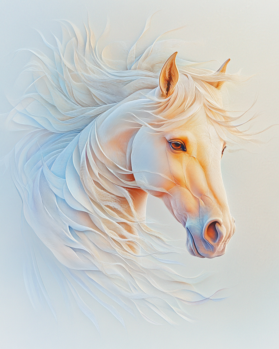 Sunlight White Horse Diamond Art Kit