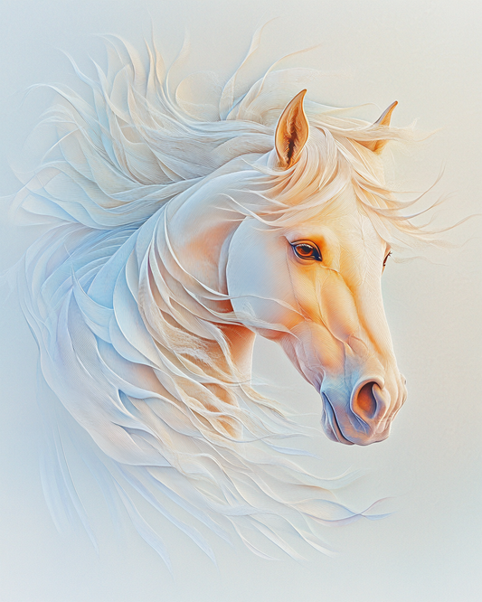 Sunlight White Horse Diamond Art Kit