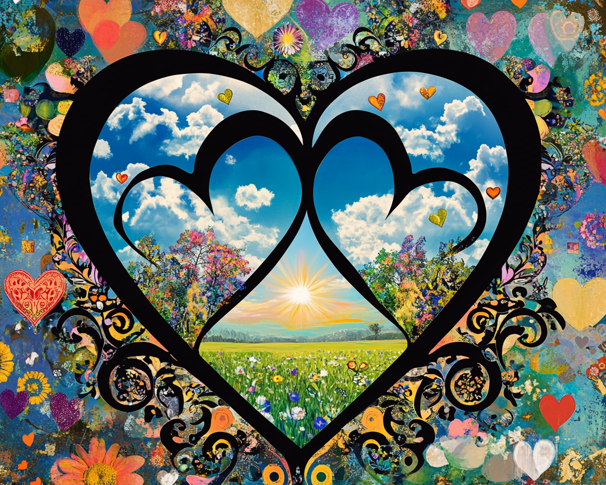 Sunny Meadow Heart Diamond Art Kit