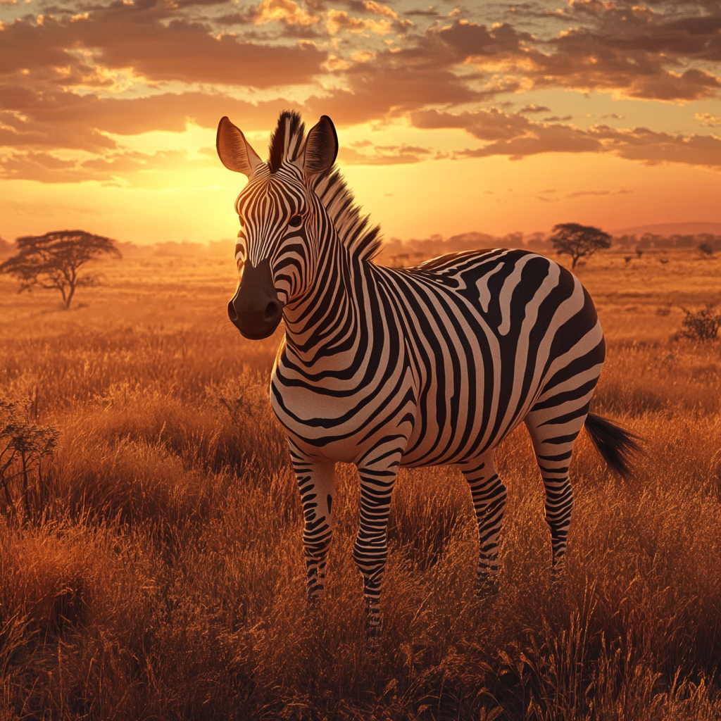 Sunrise Zebra Diamond Art Kit