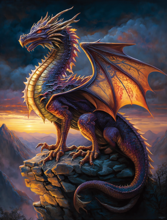 Sunset Dragon Diamond Art Kit