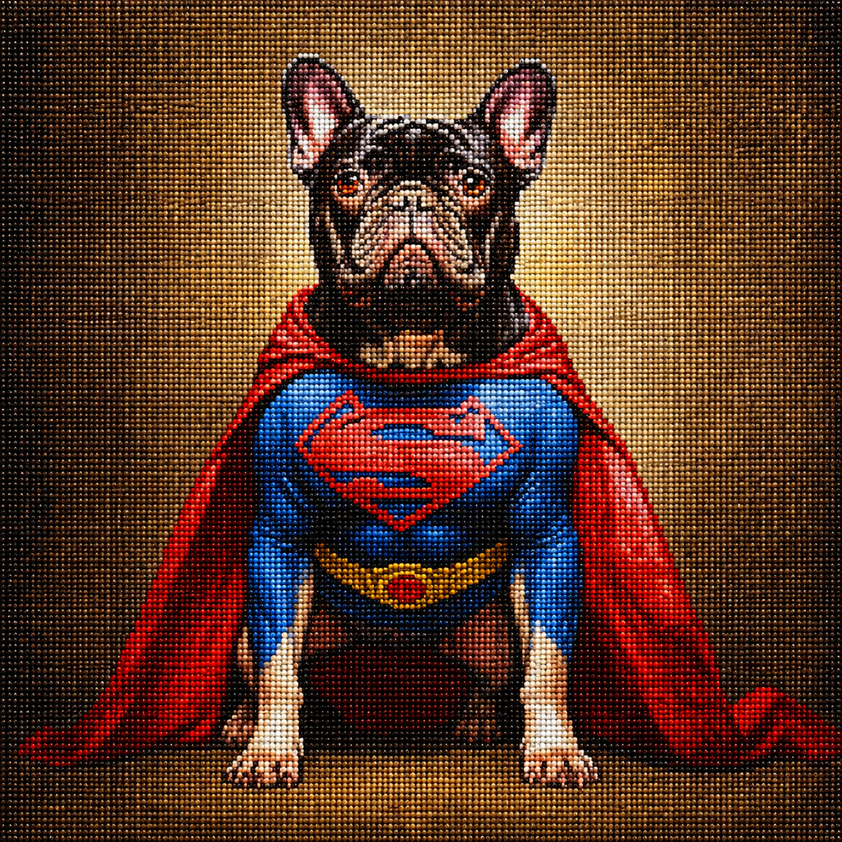 Super Frenchie Diamond Art Kit — diamond art kit canvas