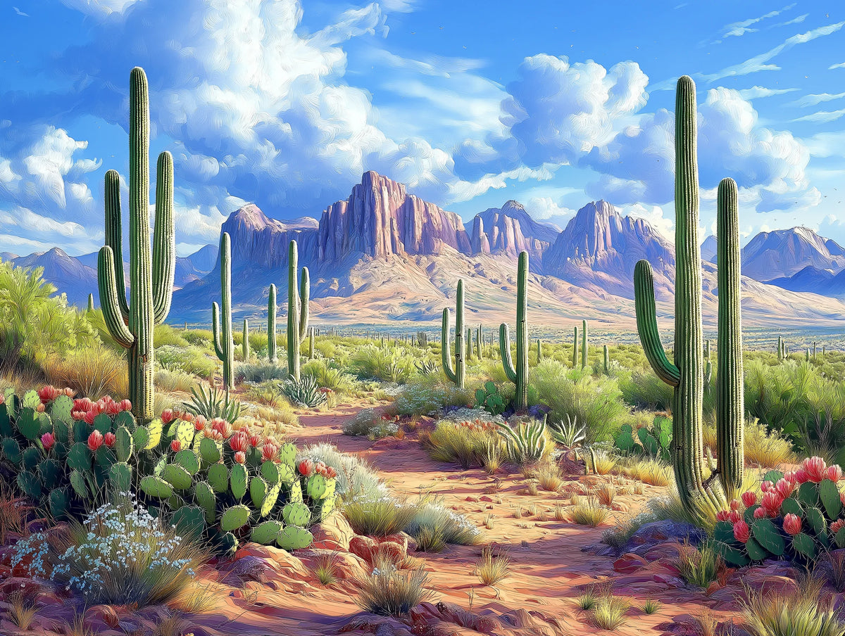 Cactus In The Desert Diamond Art Kit