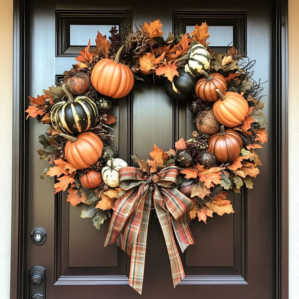 Dark Door Pumpkin Wreath Diamond Art Kit
