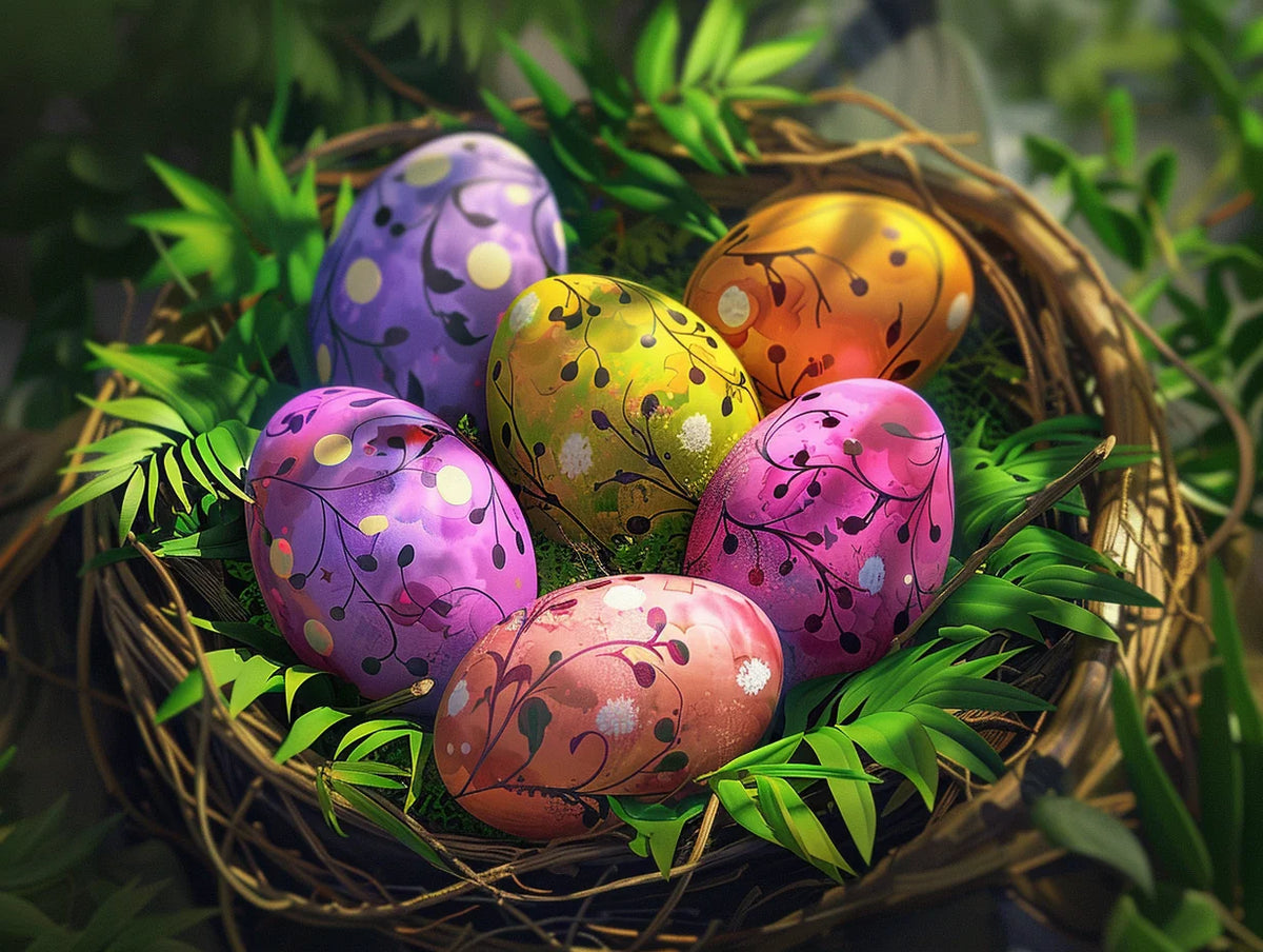 Six Fancy Easter Eggs Diamond Art Kit