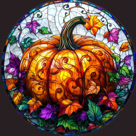 Abstract Pumpkin Circle Diamond Art Kit