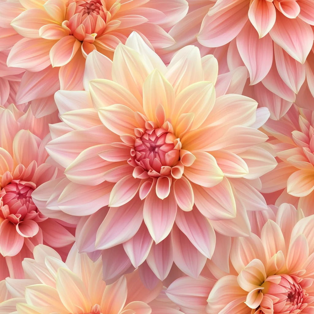 Yellow Pink Dahlia Diamond Art Kit