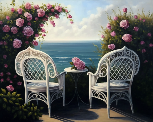 Table for Two By The Sea Diamond Art Kit