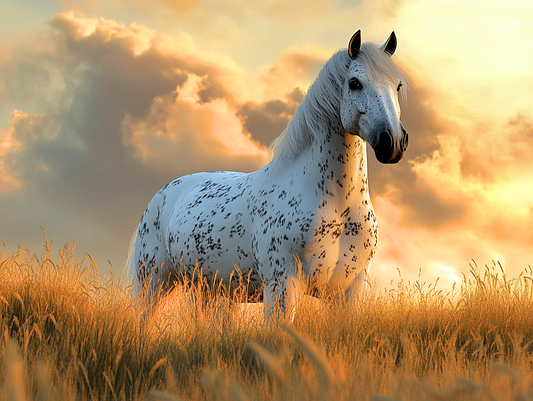 Tall Grass Speckled Mare Diamond Art Kit