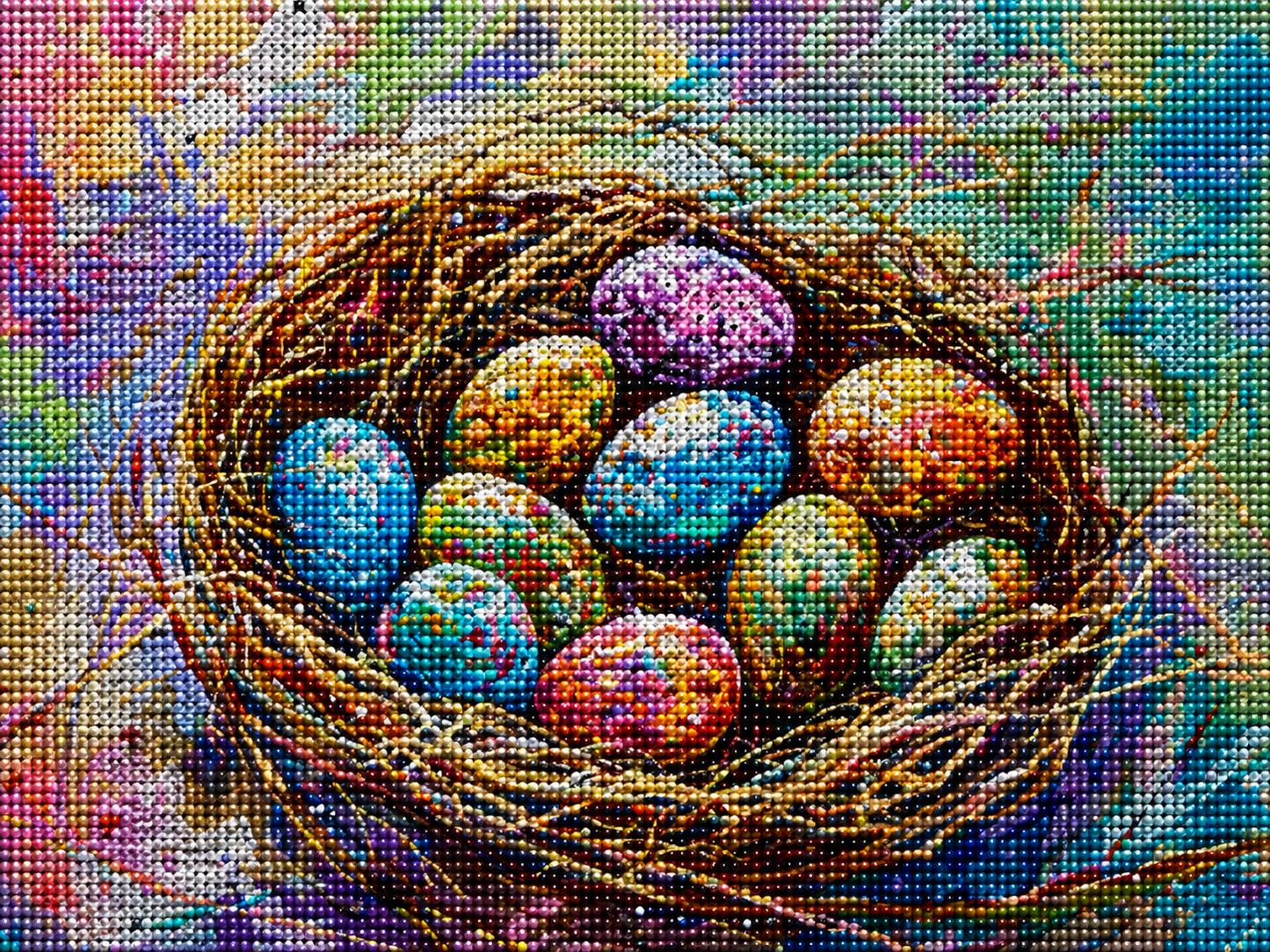 Ten Easter Egg Nest Diamond Art Kit — diamond art kit canvas
