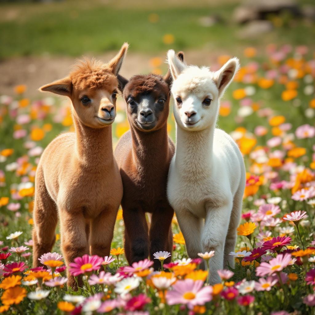 Three Baby Alpacas Diamond Art Kit