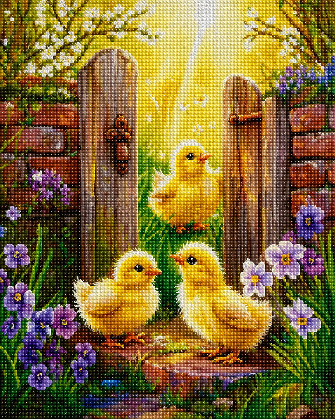 Three Chicks In The Sun Diamond Art Kit