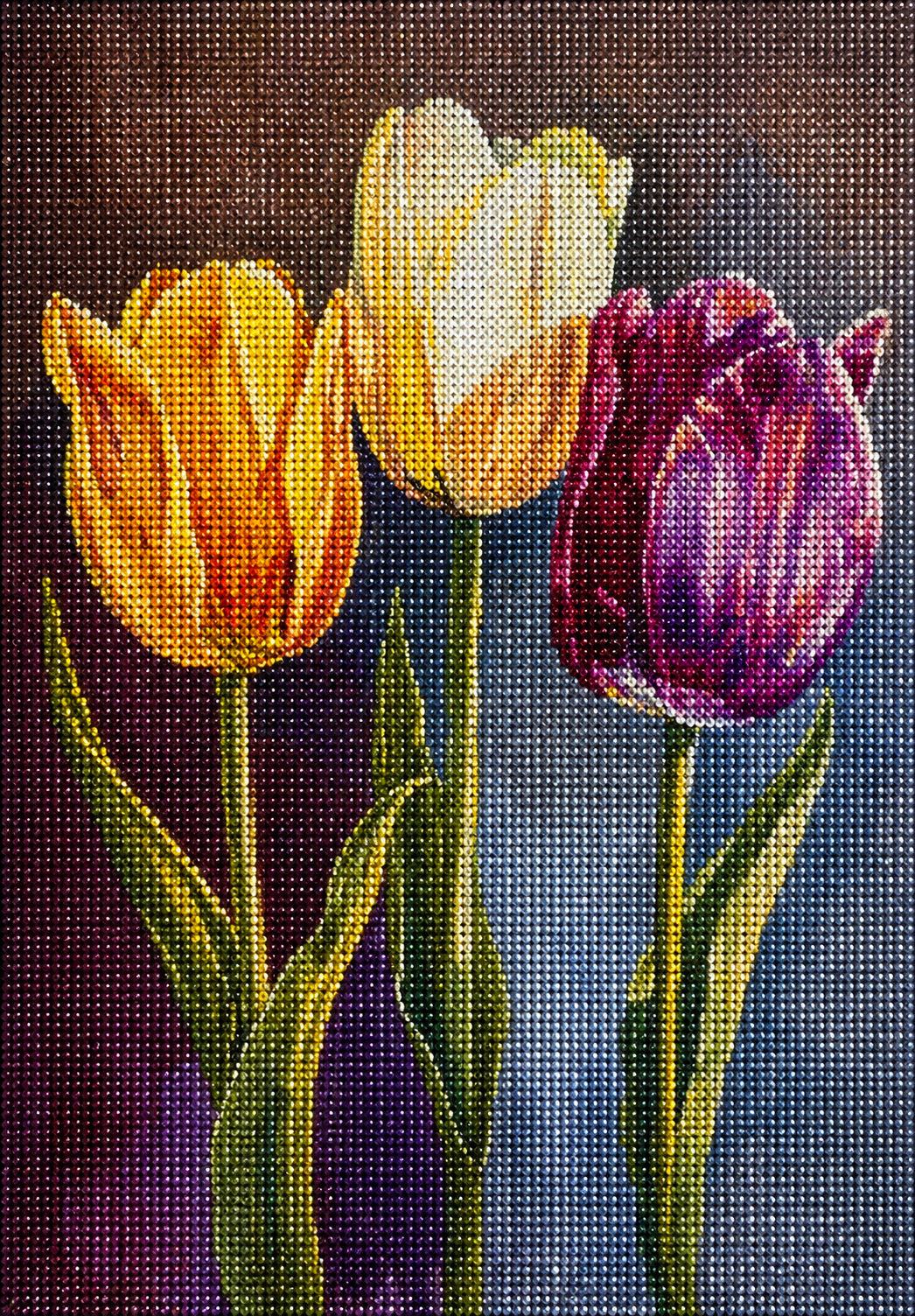 Three Tulips In Sunlight Diamond Art Kit