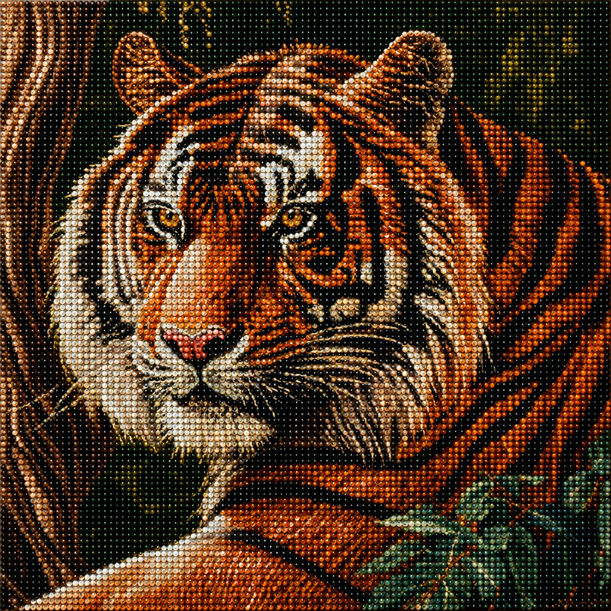 Tiger In Plants Diamond Art Kit