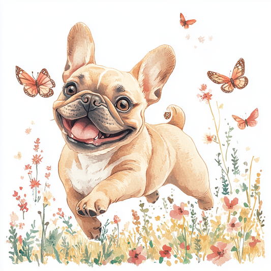 Trotting Frenchie Diamond Art Kit