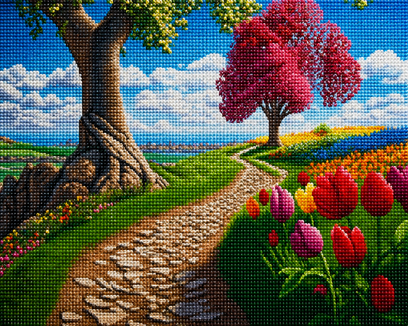 Tulip Tree Pathway Diamond Art Kit — diamond art kit canvas