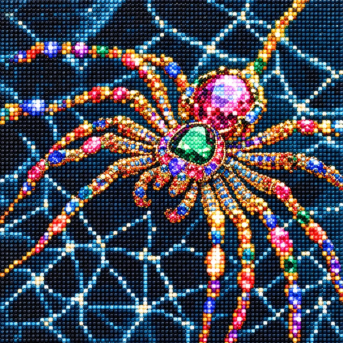 Two Large Jewel Spider Diamond Art Kit