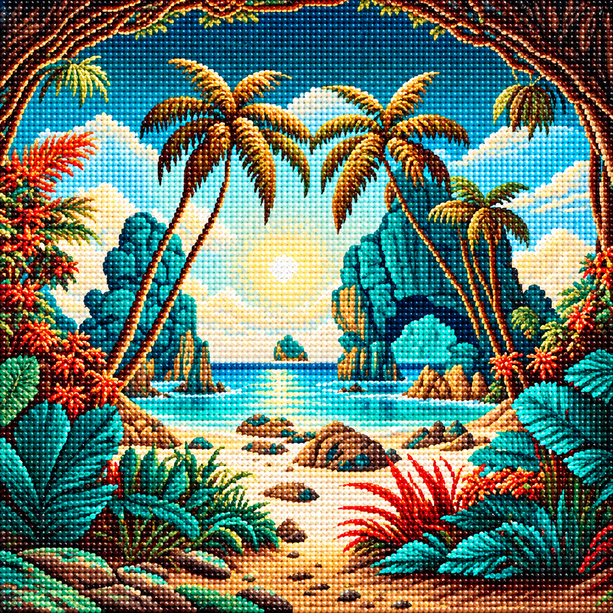 Two Palms Beach Diamond Art Kit