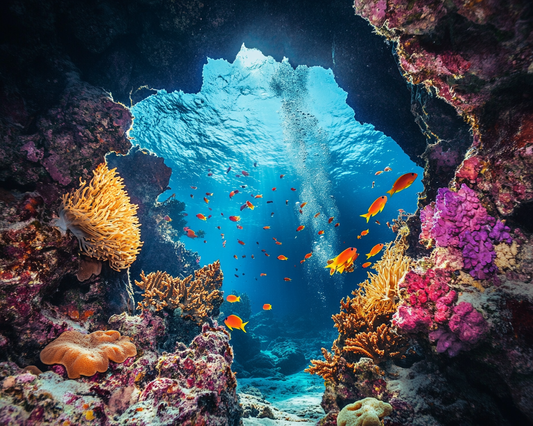 Underwater Cave Fish Diamond Art Kit