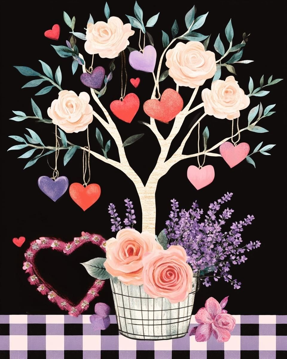 Valentine Ornament Tree Diamond Art Kit