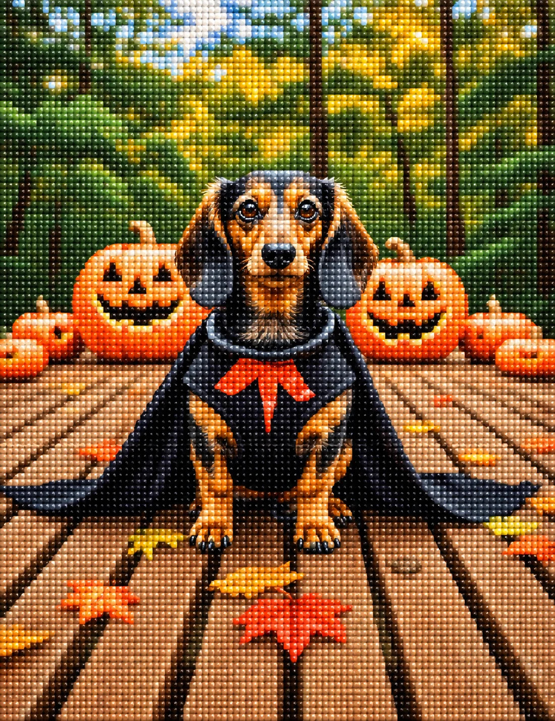 Vampire Dachshund Diamond Art Kit