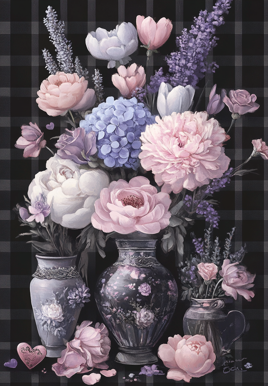 Victorian Flower Arrangement Diamond Art Kit