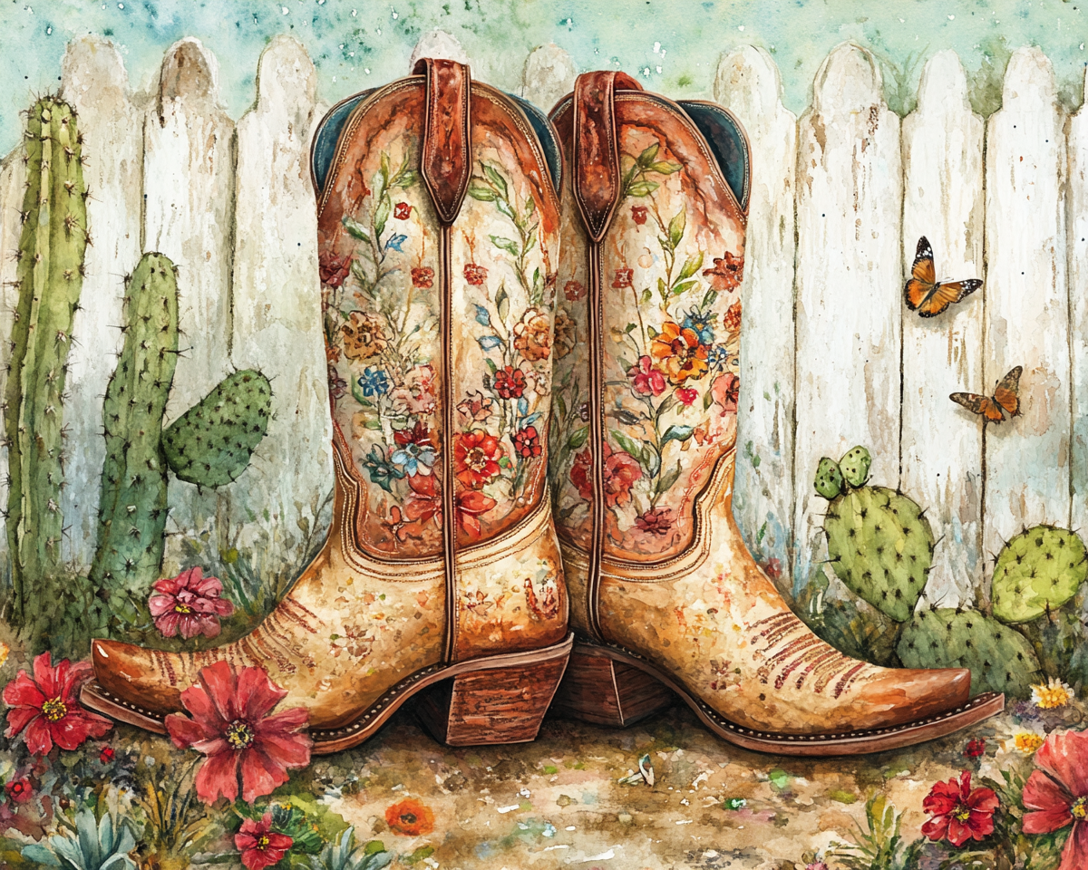 Vintage Boots Diamond Art Kit