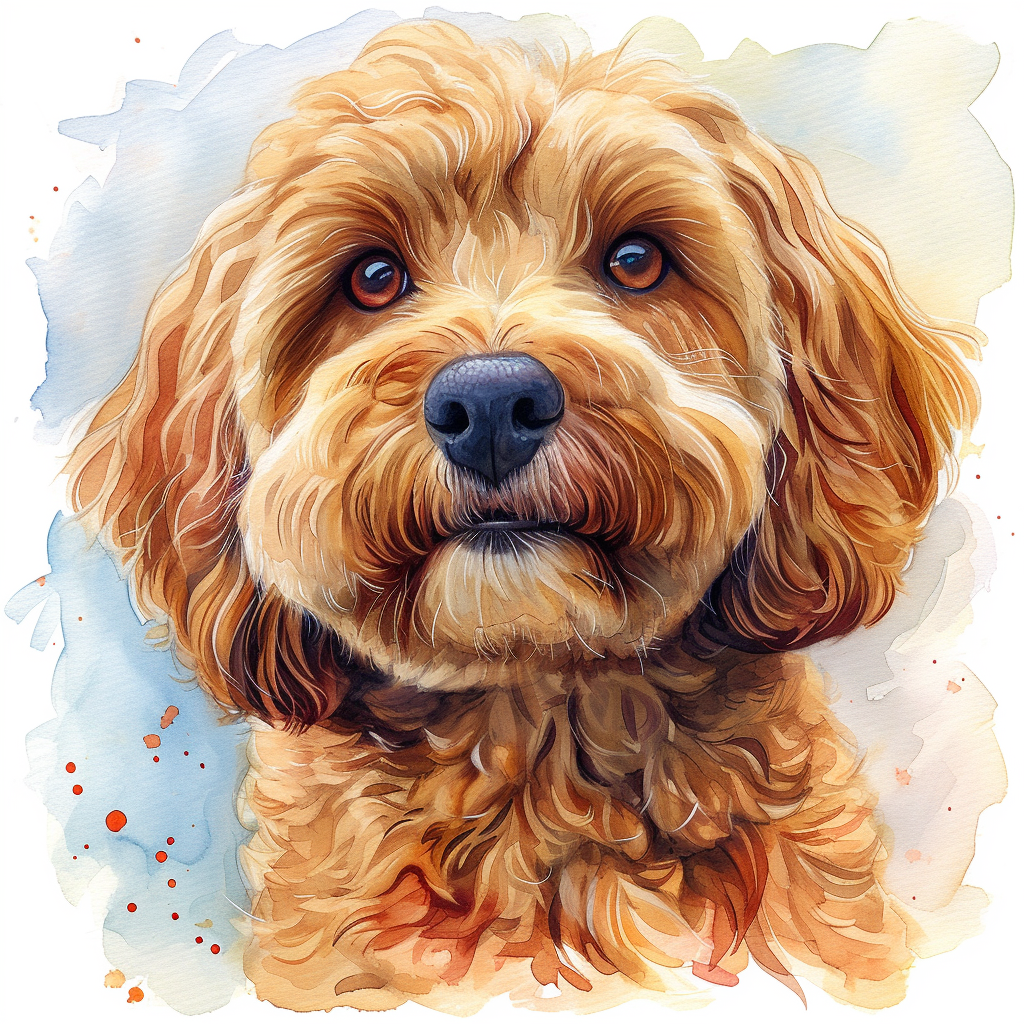 Watercolor Cockapoo Diamond Art Kit