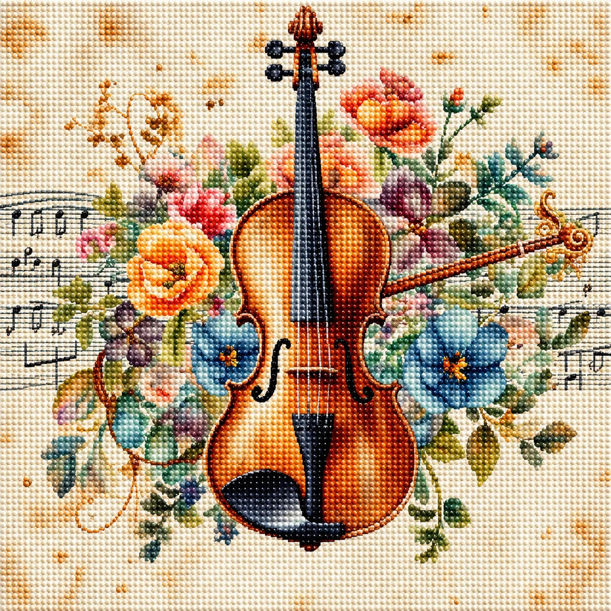 Watercolor Violin Diamond Art Kit