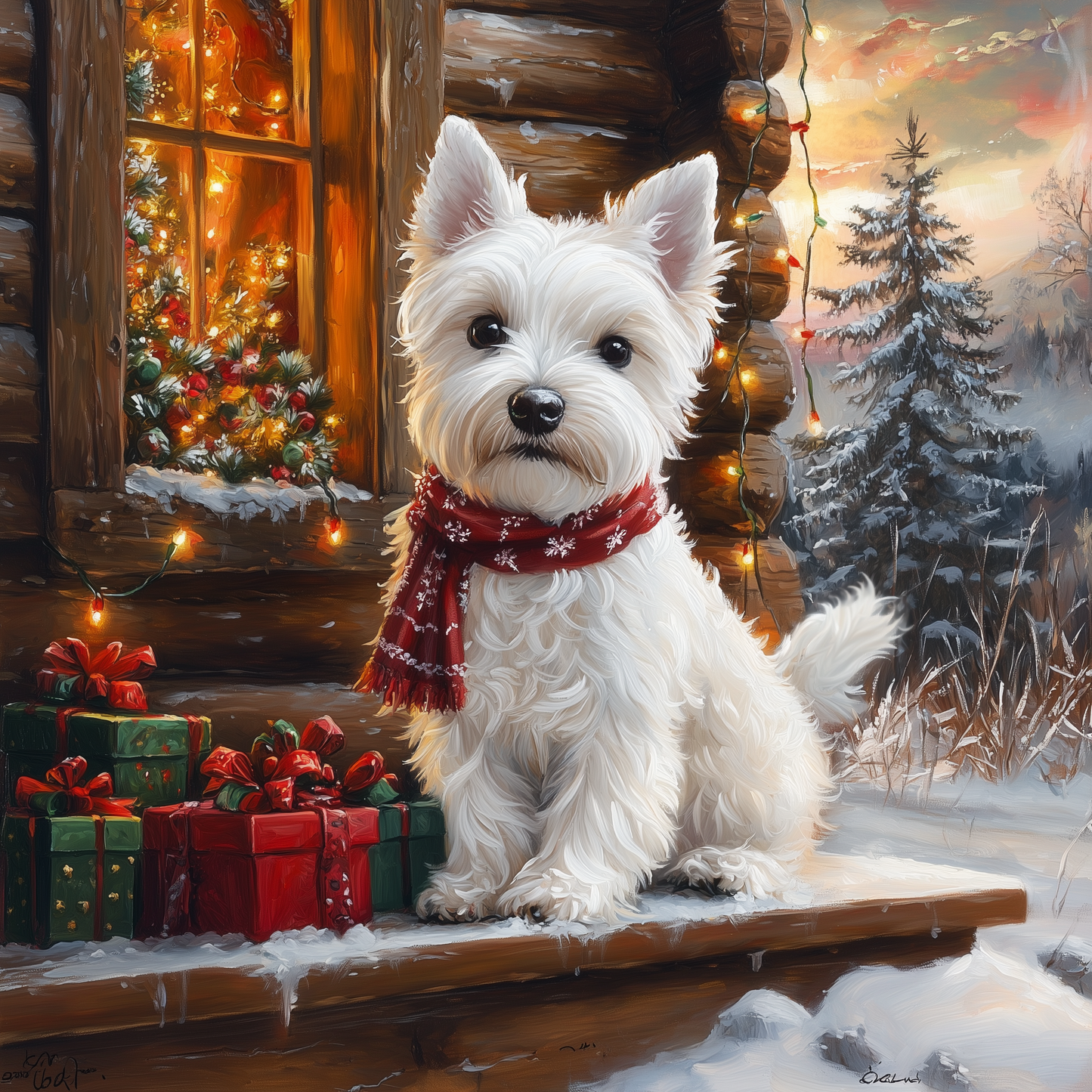 Westie Christmas Presents Diamond Art Kit