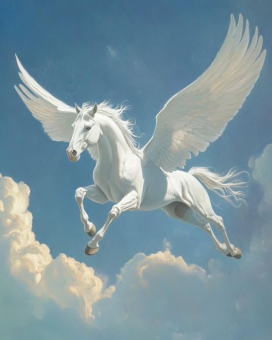 White Flying Pegasus Diamond Art Kit