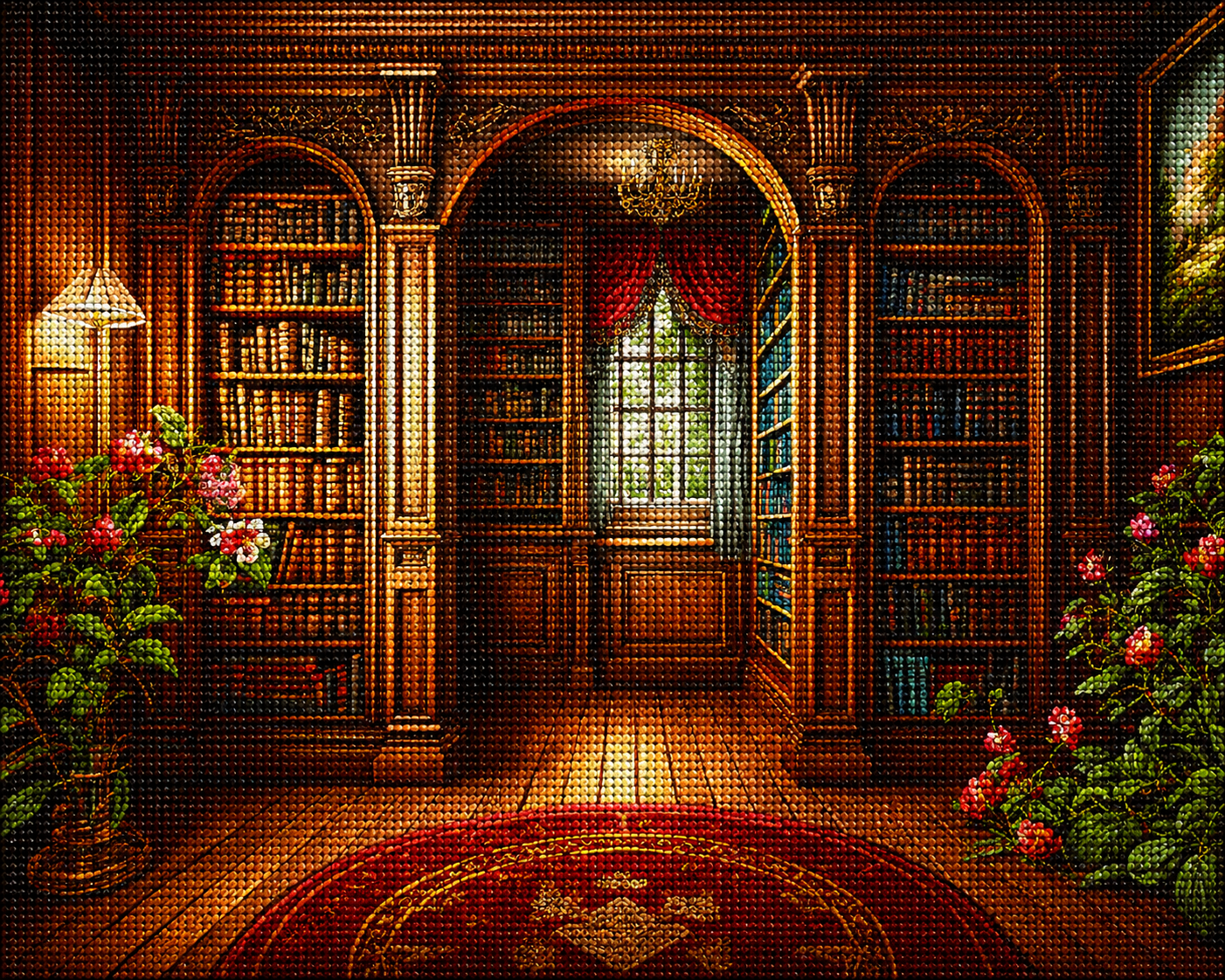 Window To The Library Diamond Art Kit