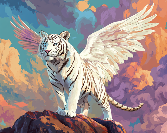 Winged Tiger Rock Diamond Art Kit