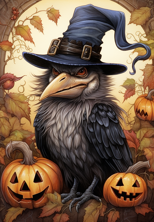 Witch Hat Crow Diamond Art Kit