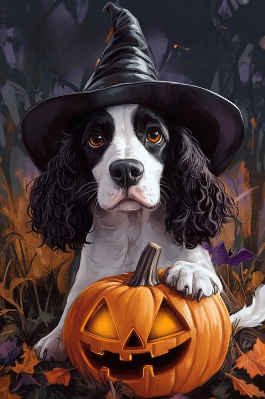 Witch Hat Springer Spaniel Diamond Art Kit
