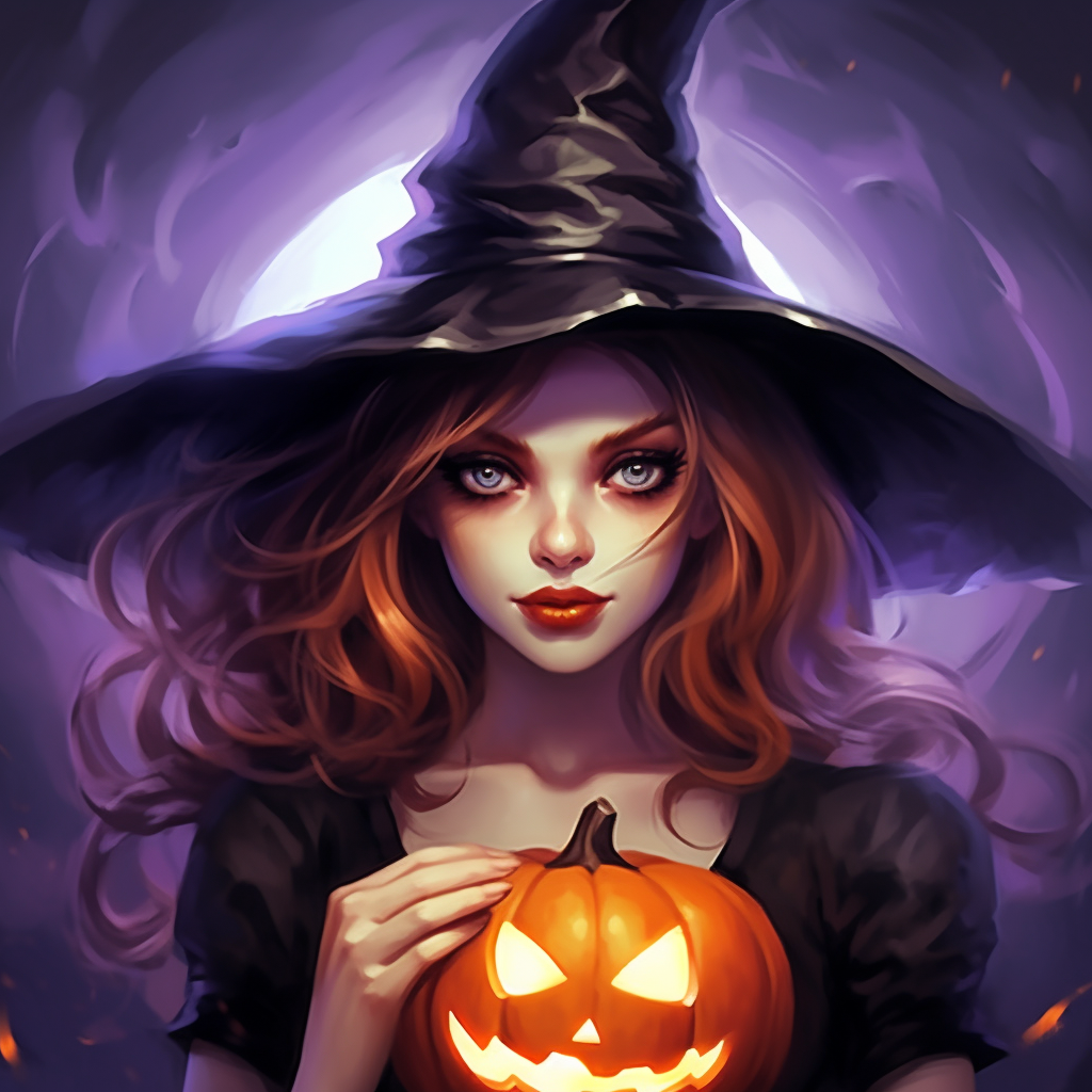Witch Holding A Pumpkin Diamond Art Kit
