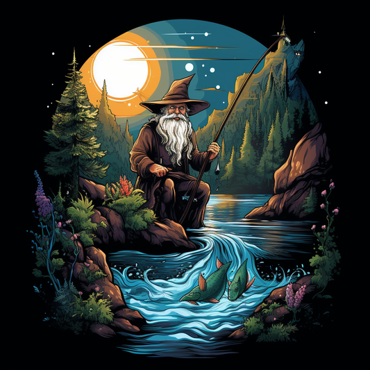Wizard Fishing Diamond Art Kit