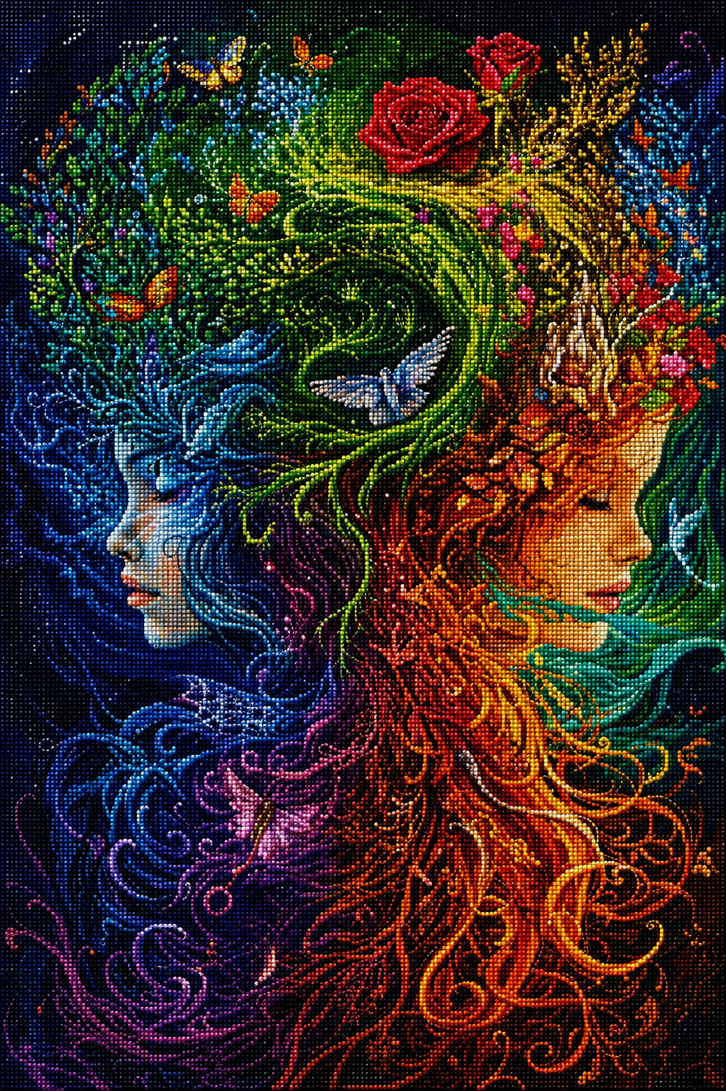 Women Of Fire And Ice Diamond Art Kit