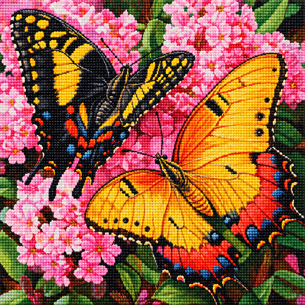 Yellow And Orange Butterflies Diamond Art Kit