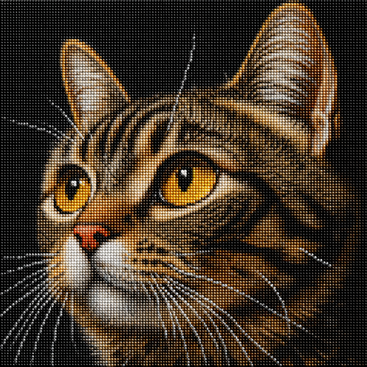 Yellow Cat Eyes Diamond Art Kit
